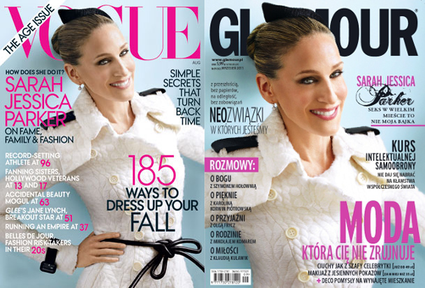 Sarah Jessica Parker Covers American Vogue, the August Issue and Polish Glamour - the September Issue