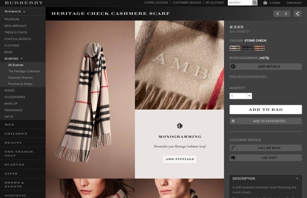Burberry.com is often considered as a benchmark for digital activation of luxury brand.