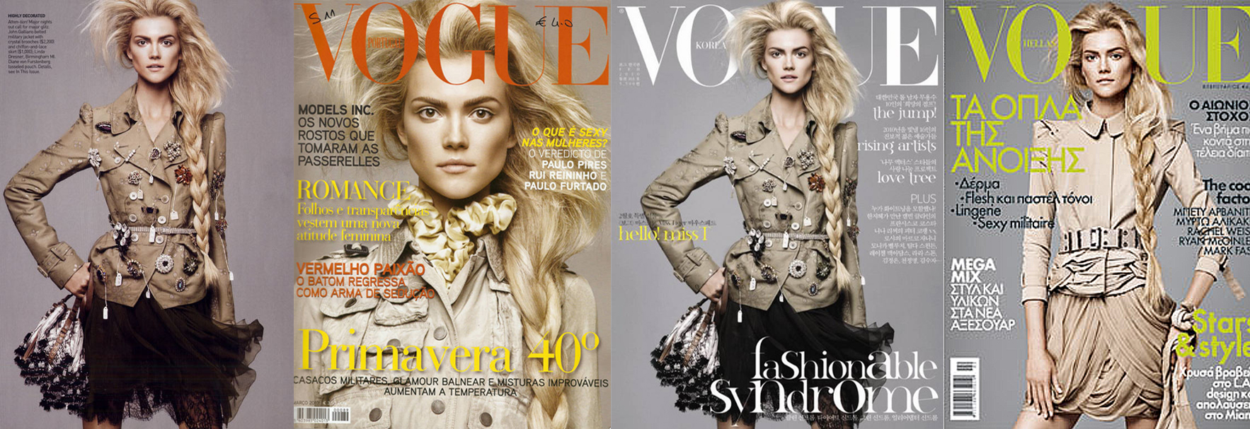 Kasia Struss Covers Vogue Korea, Vogue Portgual, Vogue Hellas. Pic from American Vogue